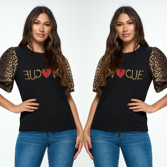 Vouge Leopard Print Tee - Picture 2 of 2
